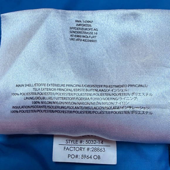 Spyder Kids Blue Snowboard Ski Insulated Pants - Picture 13 of 14